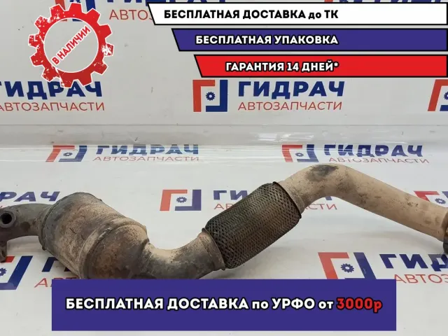 Приемная труба глушителя Audi Q7 7L0254301GX. Без катализатора.