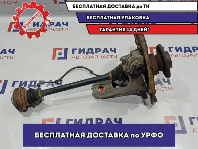 Кулак поворотный задний левый BMW X5 33321095239. В сборе с приводом. С датчиком ABS, сломана фишка.