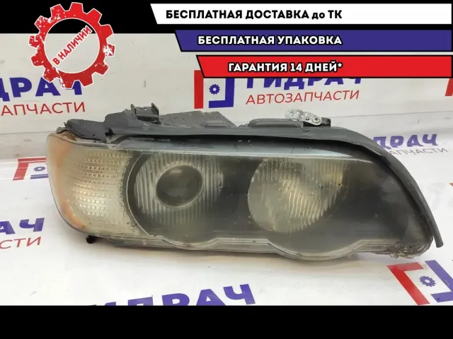 Фара правая BMW X5 63126930216. Дефекты, состояние удовлетворительное.