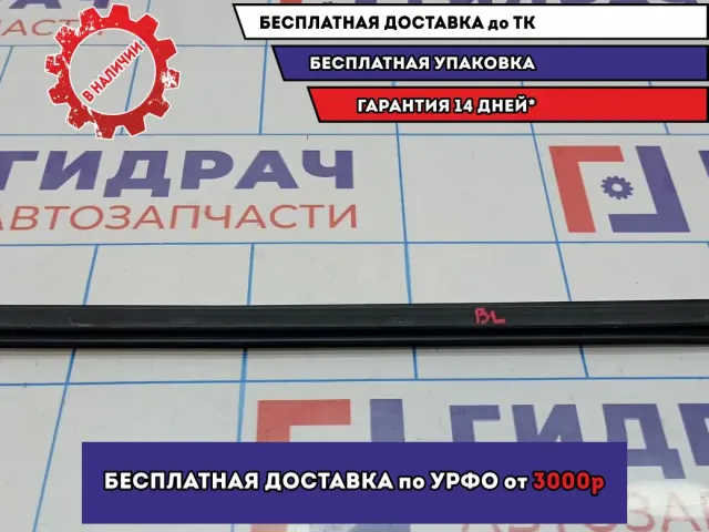 Уплотнитель стекла двери заднего левого BMW X5 (E53) 51348402631. Внутренний.