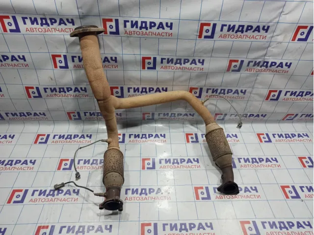 Приемная труба глушителя Cadillac Escalade III 20854457. С катализаторами.