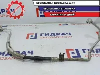 Трубка кондиционера от компрессора Chevrolet Aveo 95999387. На радиатор.