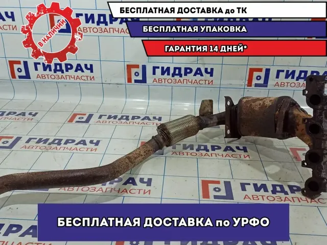 Приемная труба глушителя с катализатором Chevrolet Aveo Т250 96467389.