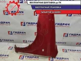 Крыло переднее левое Chevrolet Aveo 96476683. Вмятины, коррозия.