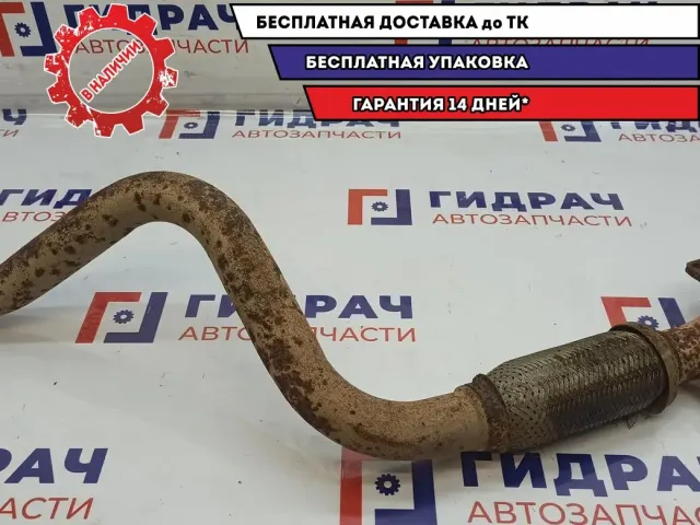 Приемная труба глушителя Chevrolet Aveo T250 96536952. Дефект оплетки гофры.