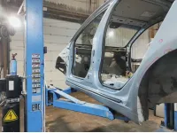 Порог со стойкой левый Chevrolet Cruze 95218139. Дефект ЛКП.