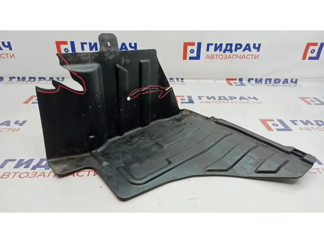 Пыльник двигателя боковой левый Chevrolet Lacetti 96545471. Дефект.