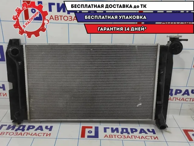 Радиатор основной Geely Emgrand EC7 1066001218. Деформирован. Следы подтёков отсутствуют.