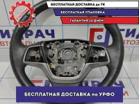 Рулевое колесо для AIR BAG (без AIR BAG) Hyundai Solaris 2 56111-H5400-TRY. Кожа, подогрев.