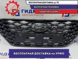 Решетка радиатора Hyundai Solaris 2 86350-H5500. Рестайлинг. Эмблема в жидкой резине.
