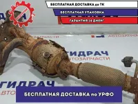 Коллектор выпускной Kia Cerato 3 28510-2BES1. С приемной трубой. С катализатором.