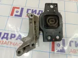 Кронштейн опоры двигателя правый Nissan Qashqai (J10) 11232-JD000. С опорой.