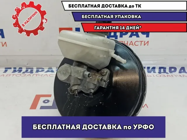 Усилитель тормозов вакуумный Renault Logan 6001551027. В сборе с главным тормозным цилиндром 6001551028.