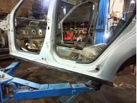 Порог со стойкой левый Renault Logan