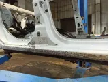 Порог со стойкой правый Renault Logan 2 . Переваривался.