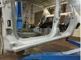 Порог со стойкой левый Renault Logan 2 . Дефект.Переваривался.