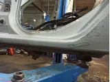 Порог со стойкой левый Renault Logan 2 . Дефект.Переваривался.