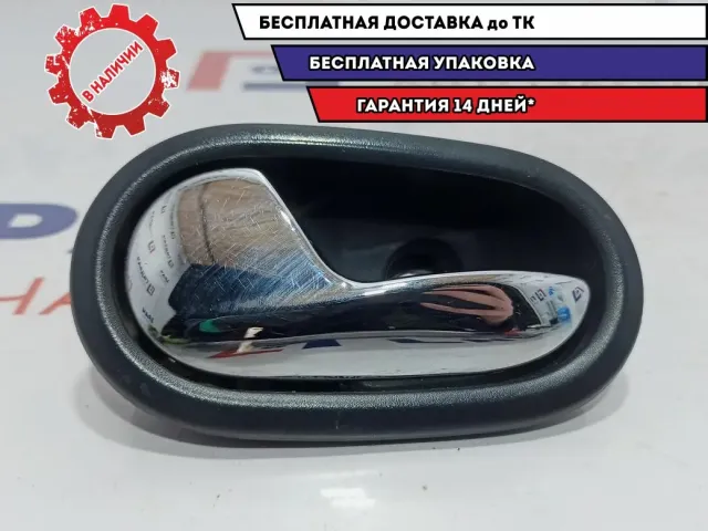 Ручка двери внутренняя левая Renault Logan 2 806714381R. Хром.