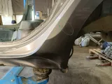 Крыло заднее левое Renault Megane 3 . Вмятина.