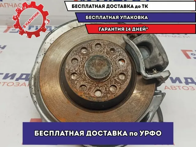 Кулак поворотный задний левый Skoda Superb 2 1K0505435AC. В сборе. Дефект.