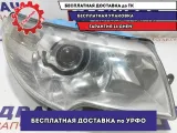 Фара правая Skoda Superb 2 3T1941018E. Дефект креплений. Царапины на стекле.
