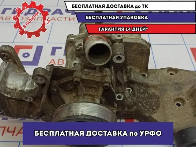 Корпус масляного фильтра с маслянным радиатором Ssang Yong Actyon New 6711802101. 6711800265.