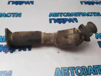 Приемная труба глушителя левая верхняя Volkswagen Touareg 2004 7L6254300JX Отличное состояние Катализатор удален.