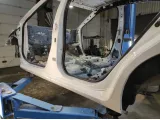 Порог со стойкой левый Toyota Corolla (E180) 61312-02270. Дефект.Ремонтировался.