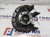 Кулак поворотный передний правый Volkswagen Polo Sedan (Mk5) 6RU407256A. Дефект щитка. С датчиком ABS.