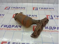 Коллектор выпускной Volkswagen Polo Sedan (Mk5) 036253056F. С катализатором.Ремонтировался.