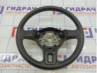 Рулевое колесо Volkswagen Polo Sedan (Mk5) 6R0419091D. Потертости.