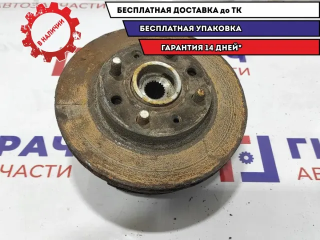 Кулак поворотный передний левый ZAZ Vida 96870493. Без ABS. Диск тормозной под замену.